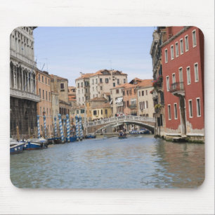 Tapis De Souris Pont au-dessus d'un canal, canal grand, Venise,