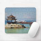 Tapis De Souris Pont couvert, bord de mer (Avec souris)