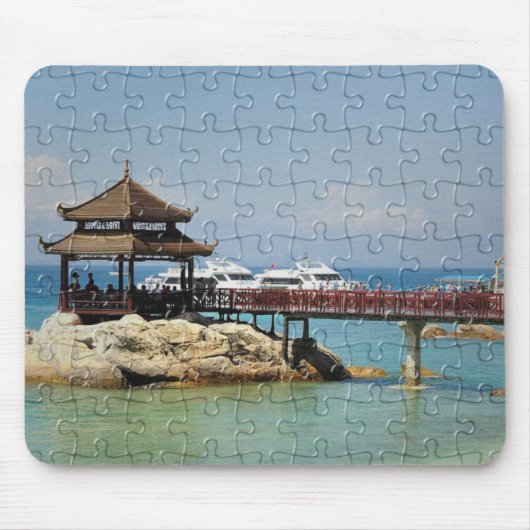 Tapis De Souris Pont couvert, bord de mer (Devant)