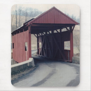 Tapis De Souris Pont couvert rouge