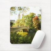 Tapis De Souris Pont d'arc, Central Park, fin d'été, NYC (Avec souris)