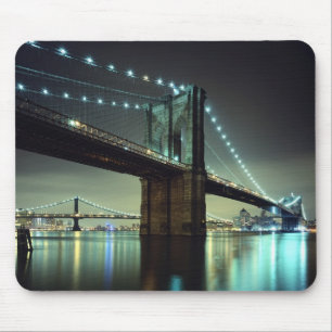 Tapis De Souris Pont de Brooklyn au pont de Manhattan de nuit