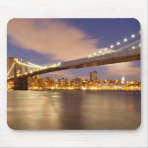 Tapis De Souris Pont de Brooklyn et Manhattan la nuit