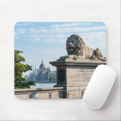 Tapis De Souris Pont de Chaîne Szechenyi et Parlement de Budapest (Avec souris)