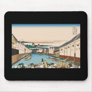 Tapis De Souris Pont de Hokusai Nihonbashi à Edo