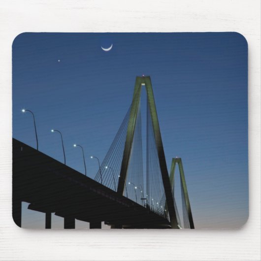 Tapis De Souris Pont de Jr. d'Arthur Ravenel au crépuscule (Devant)