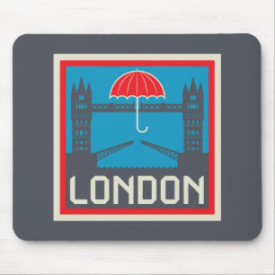 Tapis De Souris Pont de Londres avec le parapluie