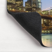 Tapis De Souris Pont de Manhattan et de Brooklyn au crépuscule (Coin)