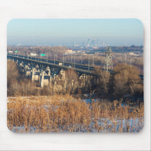 Tapis De Souris pont de mendota qui traverse la vallée du fleuve m