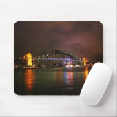 Tapis De Souris Pont de port de Sydney la nuit (Avec souris)