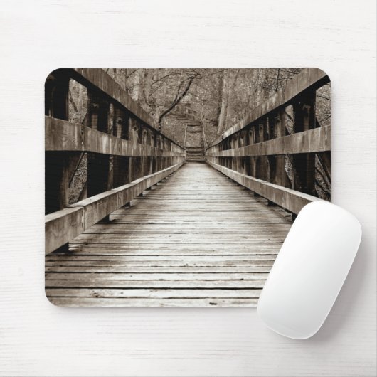 Tapis De Souris Pont en bois Mousepad (Avec souris)