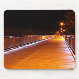 Tapis De Souris Pont illuminé la nuit - photographie urbaine