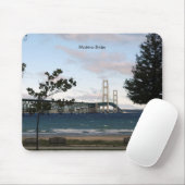 Tapis De Souris Pont Mackinac avec arbres mousepac (Avec souris)