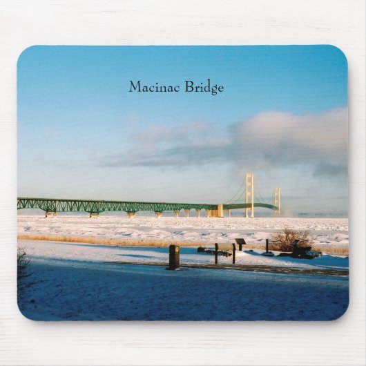 Tapis De Souris Pont Mackinac mousepac hiver (Devant)