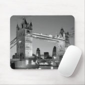 Tapis De Souris Pont Tour de Londres blanc noir (Avec souris)