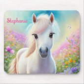 Tapis De Souris Pony Cute Nom Personnalisé De La Fille (Devant)