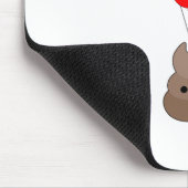 Tapis De Souris Poo Emoji Flying With Balloons (Coin)