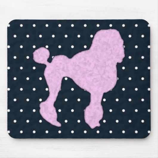 Tapis De Souris Poodle à points Polka (Devant)
