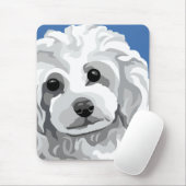 Tapis De Souris Poodle blanc (Avec souris)