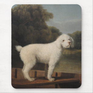 Tapis De Souris Poodle blanc dans un Punt (par George Stubbs)