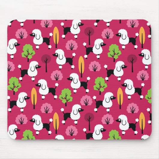 Tapis De Souris Poodle dans le parc (Devant)