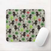 Tapis De Souris Poodle dans le parc (Avec souris)