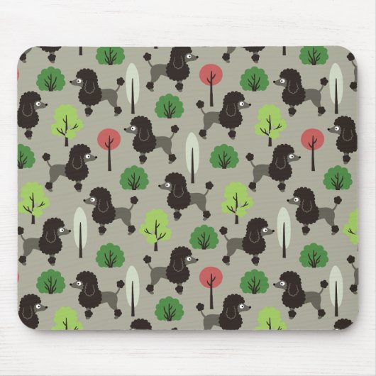 Tapis De Souris Poodle dans le parc (Devant)