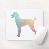 Tapis De Souris Poodle Geo Silhouette Pastel (Avec souris)