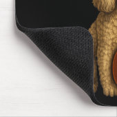 Tapis De Souris Poodle Halloween Citrouille sorcier Casquette chie (Coin)