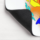 Tapis De Souris Pop Art Chien Empreintes de pattes (Coin)