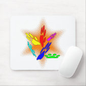 Tapis De Souris Pop Art Chien Empreintes de pattes (Avec souris)