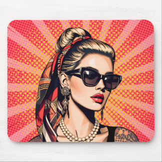 Tapis De Souris Pop Art Woman – Retro Chic
