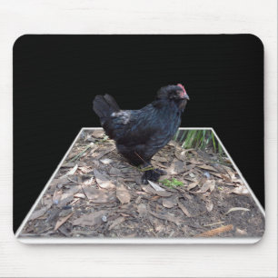 Tapis De Souris Pop de poulet noir,_