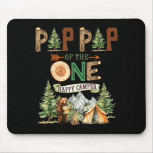 Tapis De Souris Pop pop du premier anniversaire du campeur heureux
