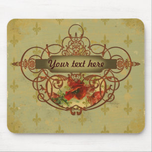 Tapis De Souris Poppies de style victorien Fleur de Lis