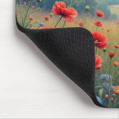 Tapis De Souris Poppies et champ de Dahlia (Coin)