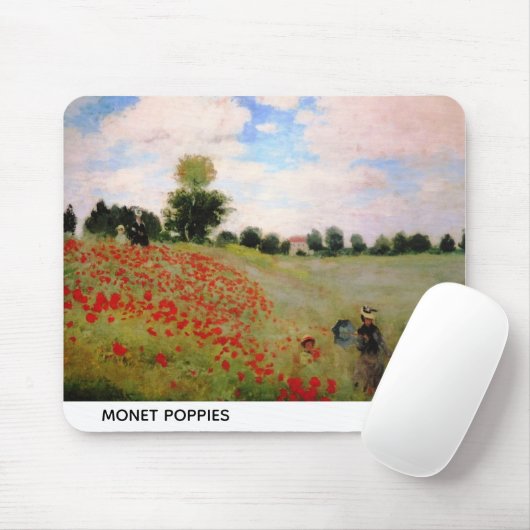 Tapis De Souris Poppies Monet (Avec souris)