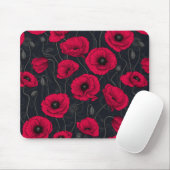 Tapis De Souris Poppies rouges (Avec souris)