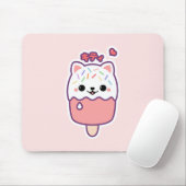 Tapis De Souris Popsicle mignon de chat (Avec souris)