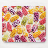 Tapis De Souris Popsicles de fruits congelés Abstrait (Devant)