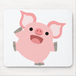Tapis De Souris Porc joyeux Mousepad de bande dessinée