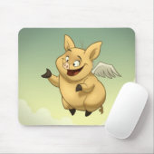 Tapis De Souris Porc Mousepad de vol (Avec souris)