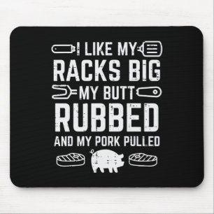 Tapis De Souris Porc Racks Big Rubbed Pulled Bbq Grilling Byrbecue