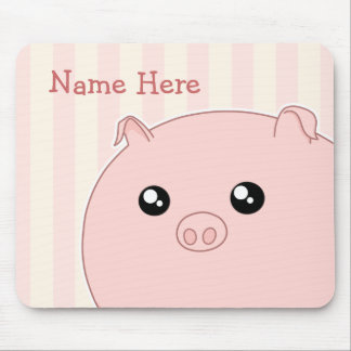 Tapis De Souris Porc rose potelé mignon de Kawaii