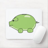 Tapis De Souris Porc vert Mousepad (Avec souris)