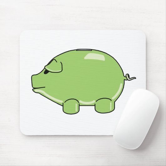 Tapis De Souris Porc vert Mousepad (Avec souris)