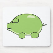Tapis De Souris Porc vert Mousepad (Devant)