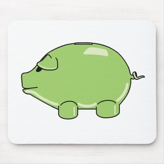 Tapis De Souris Porc vert Mousepad (Devant)