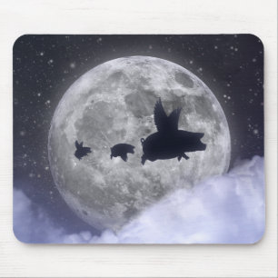 Tapis De Souris Porcelet volant en famille