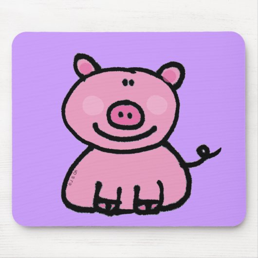 Tapis De Souris Porcin rose (Devant)